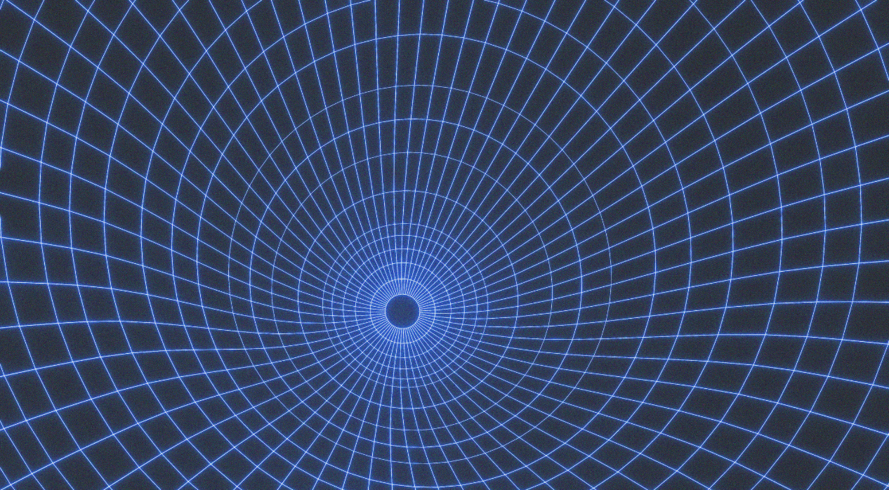 A blue grid-like wormhole